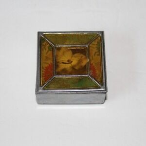 Anthropologie Stain Glass Trinket Box EUC